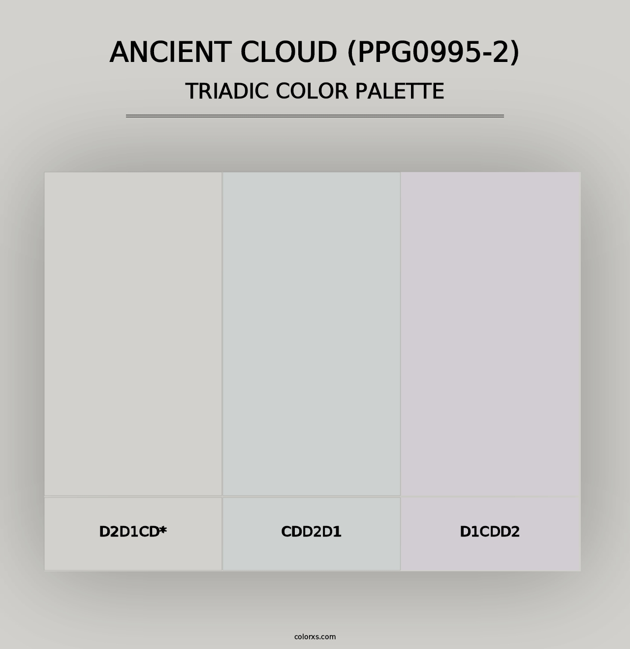 Ancient Cloud (PPG0995-2) - Triadic Color Palette