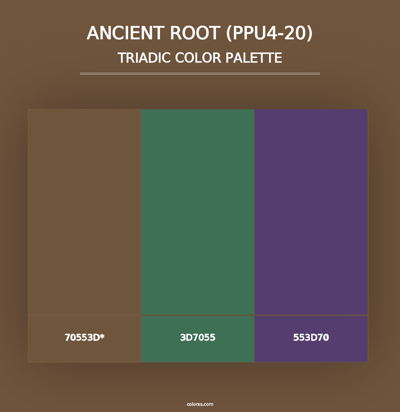 Ancient Root (PPU4-20) - Triadic Color Palette