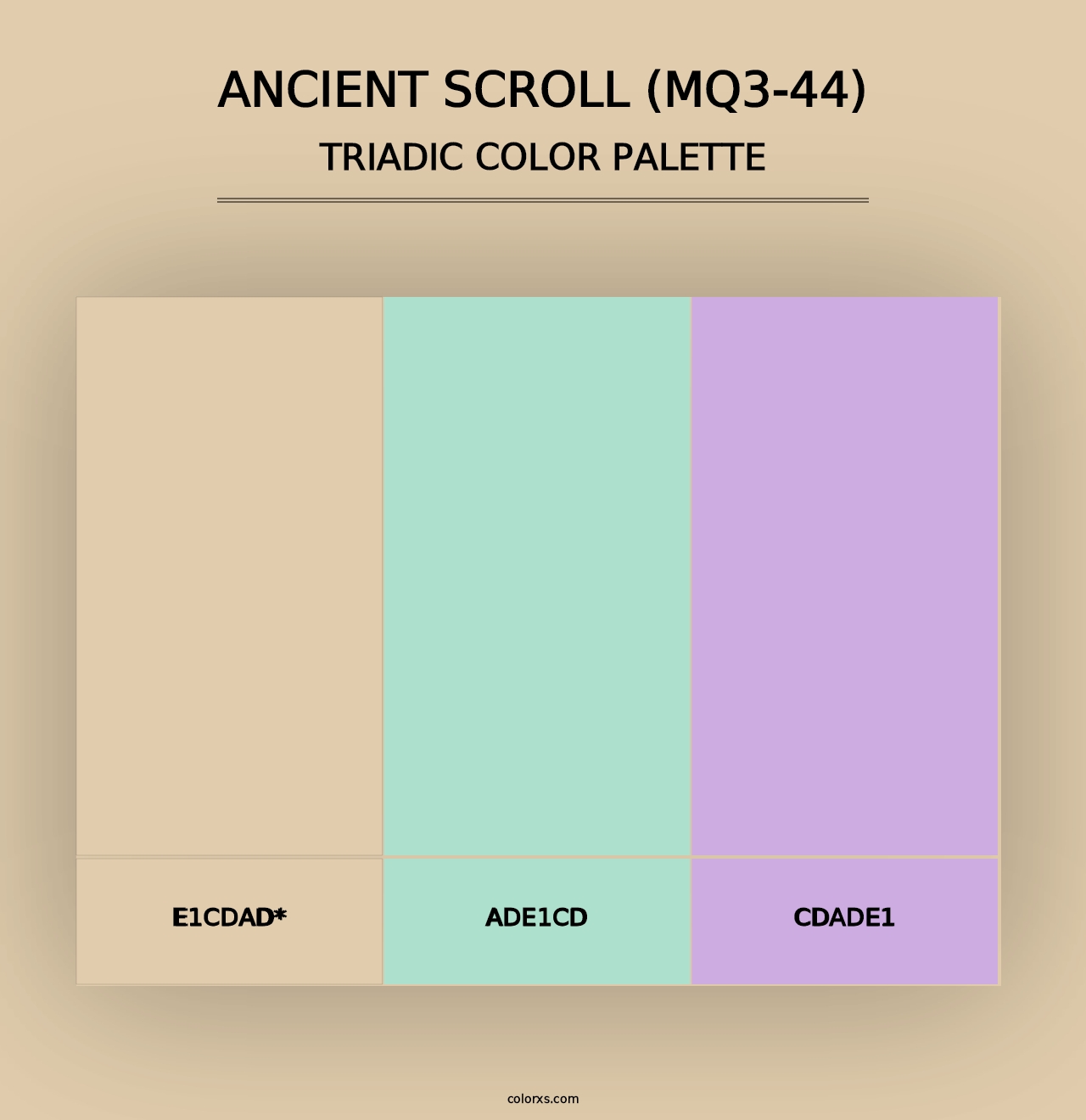 Ancient Scroll (MQ3-44) - Triadic Color Palette