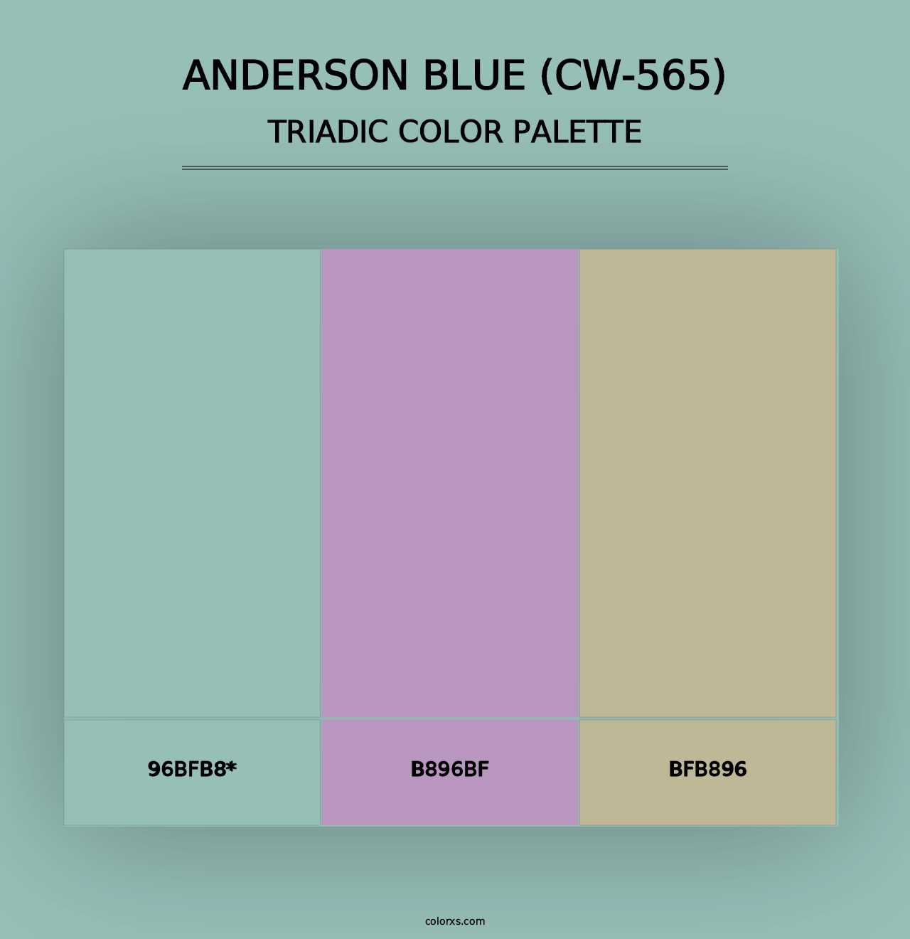 Anderson Blue (CW-565) - Triadic Color Palette