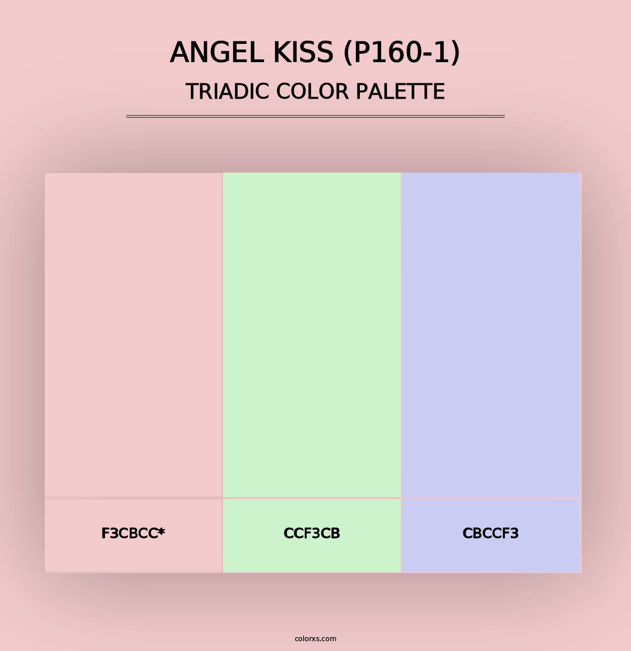 Angel Kiss (P160-1) - Triadic Color Palette