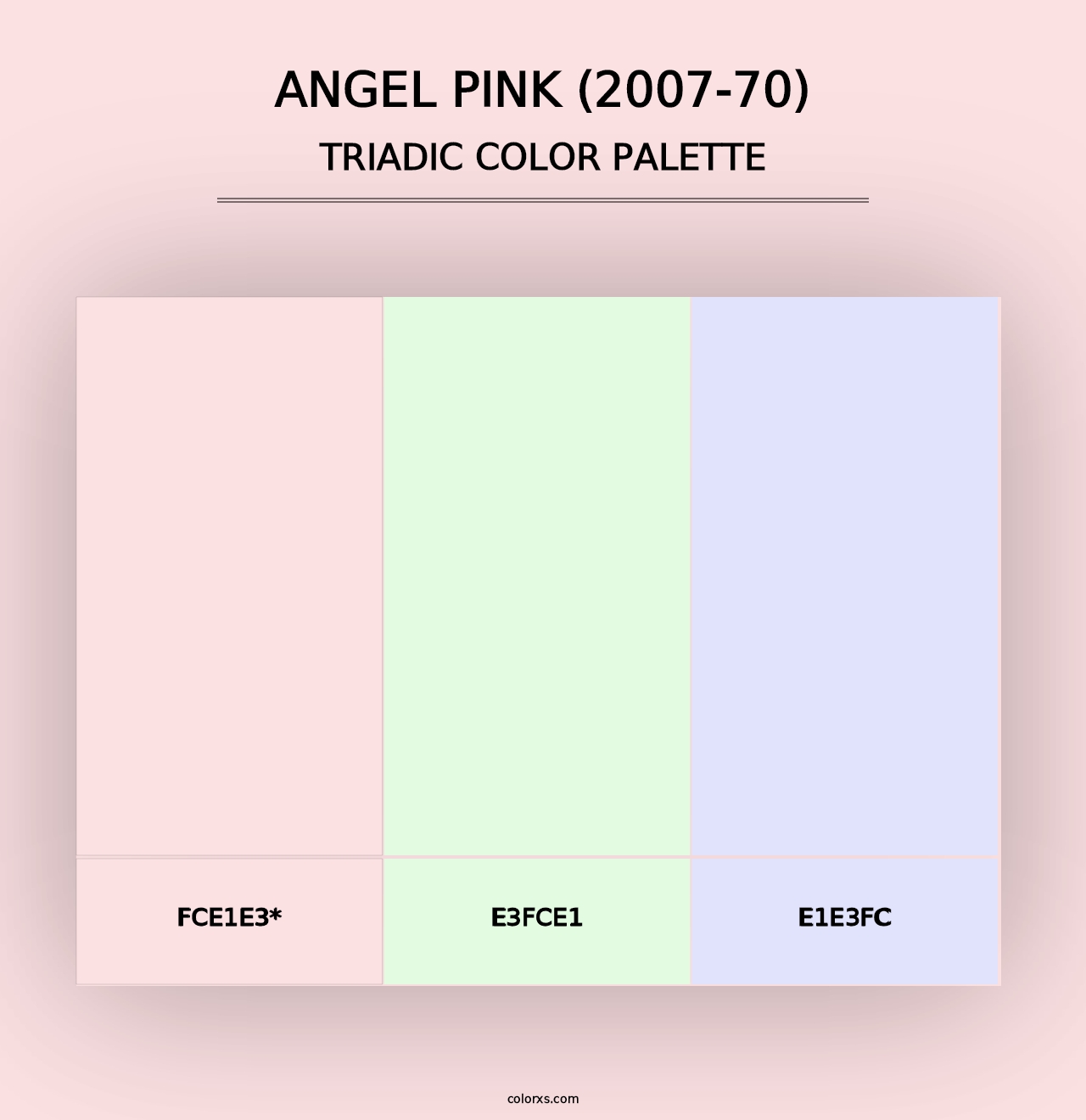 Angel Pink (2007-70) - Triadic Color Palette