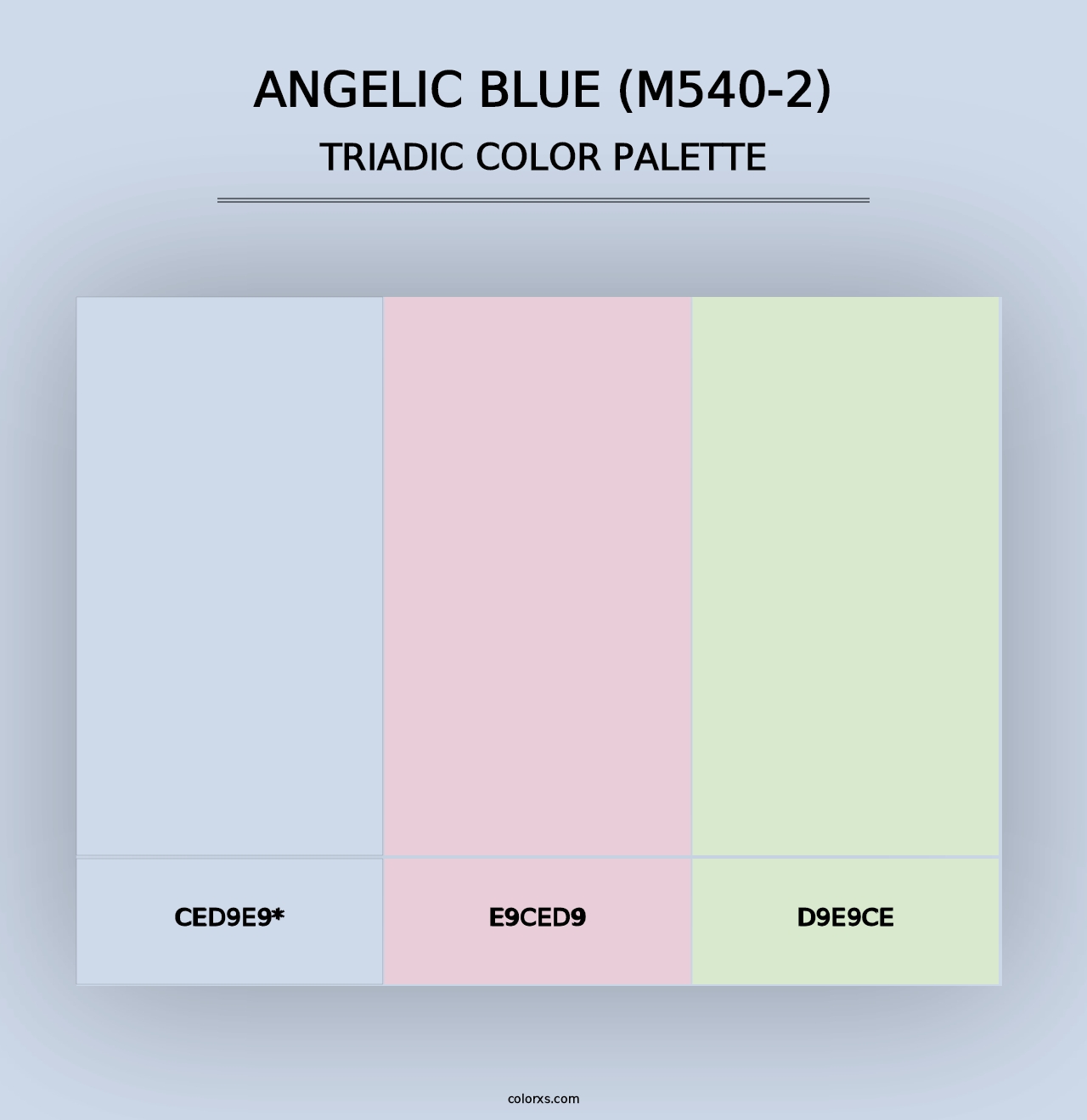 Angelic Blue (M540-2) - Triadic Color Palette