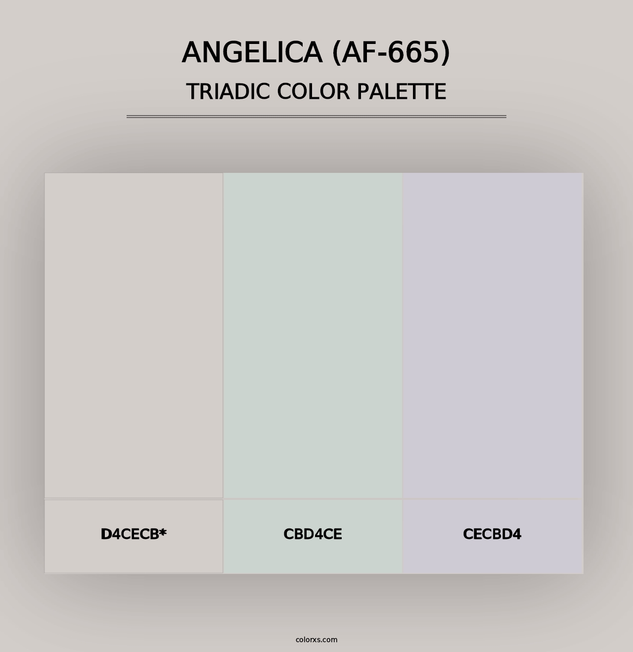 Angelica (AF-665) - Triadic Color Palette