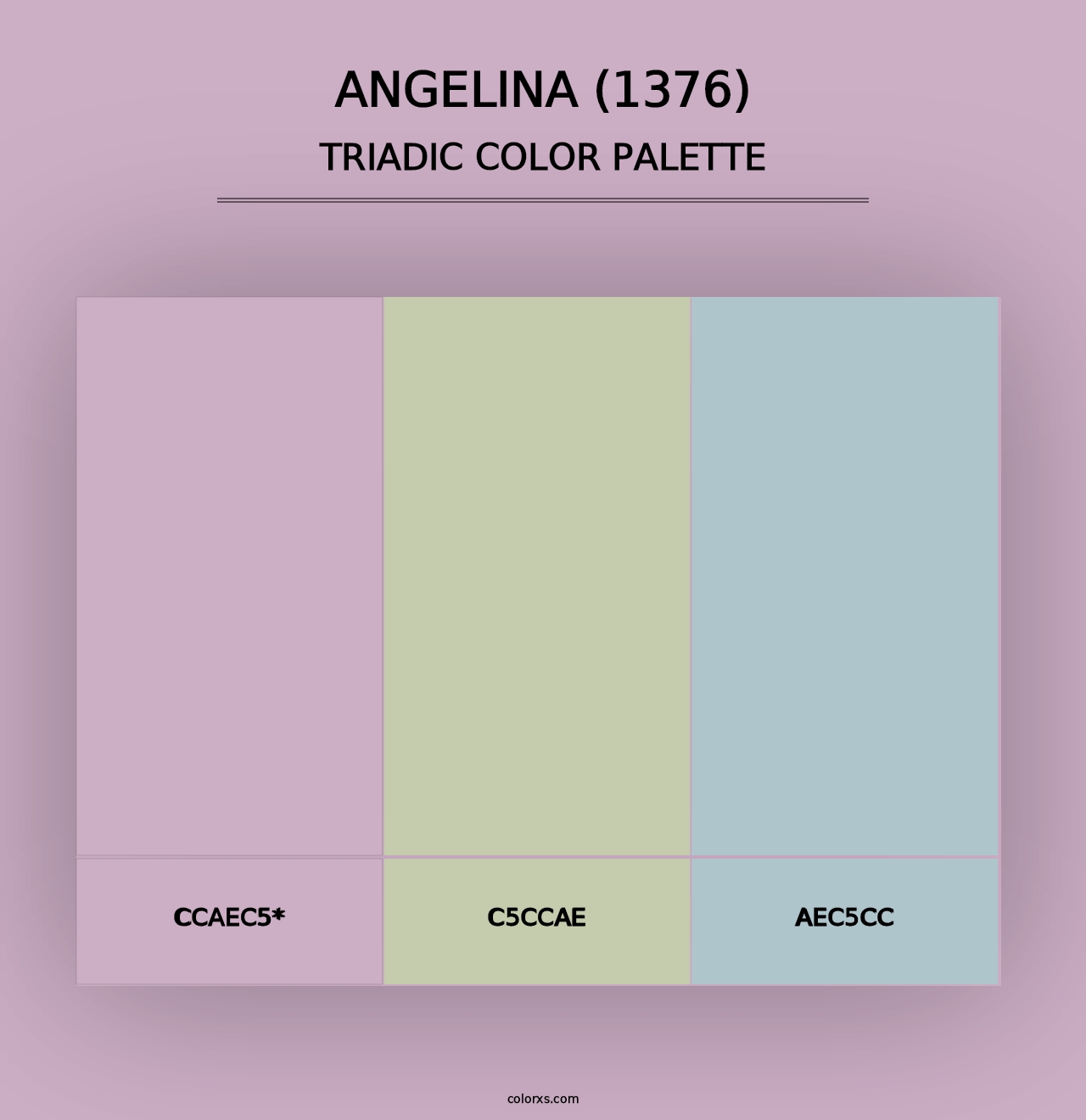 Angelina (1376) - Triadic Color Palette