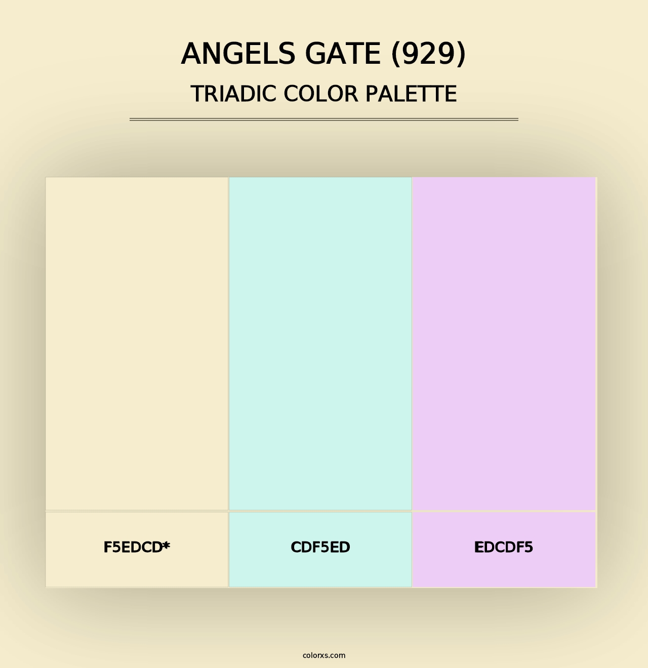 Angels Gate (929) - Triadic Color Palette