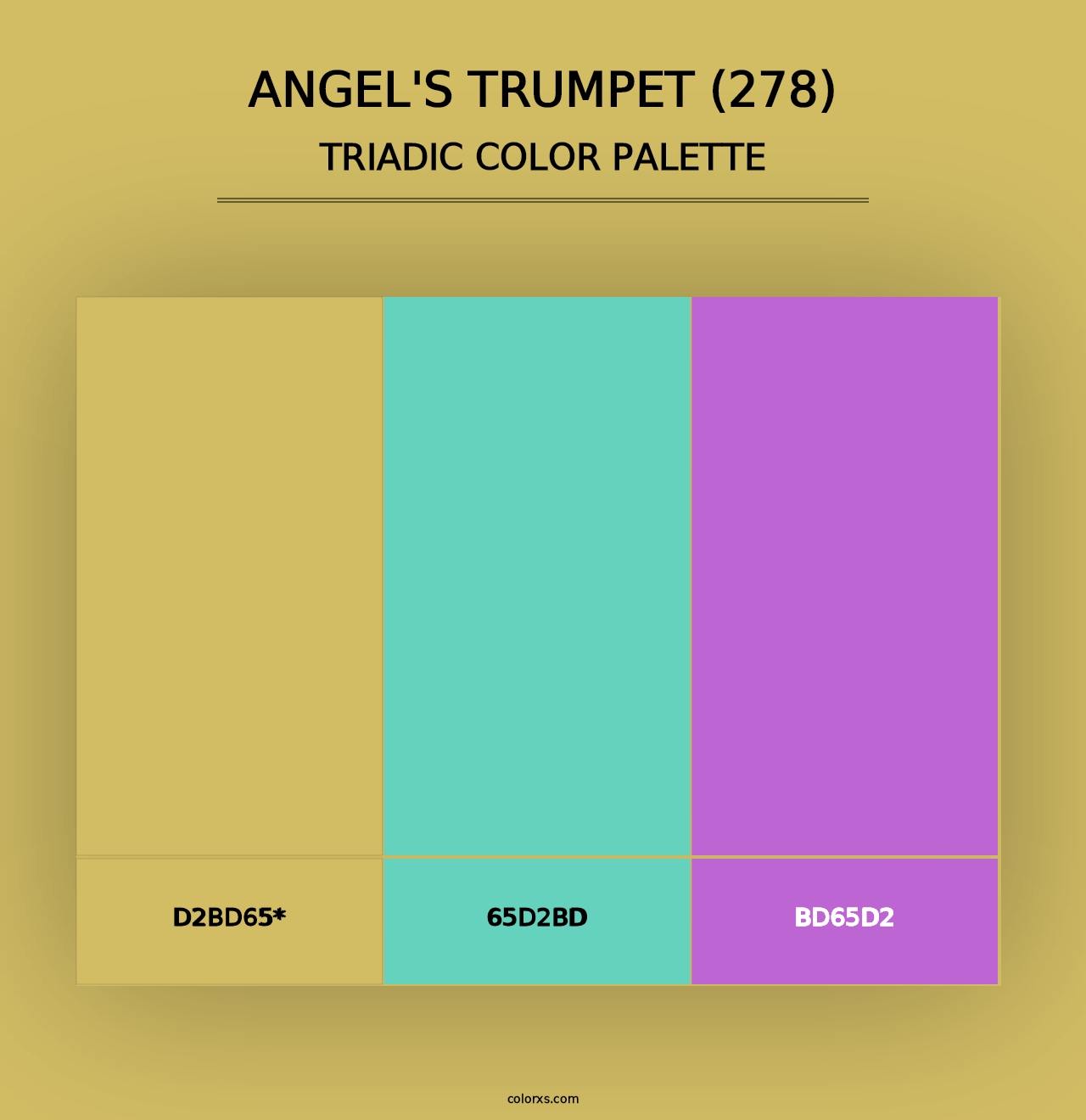 Angel's Trumpet (278) - Triadic Color Palette