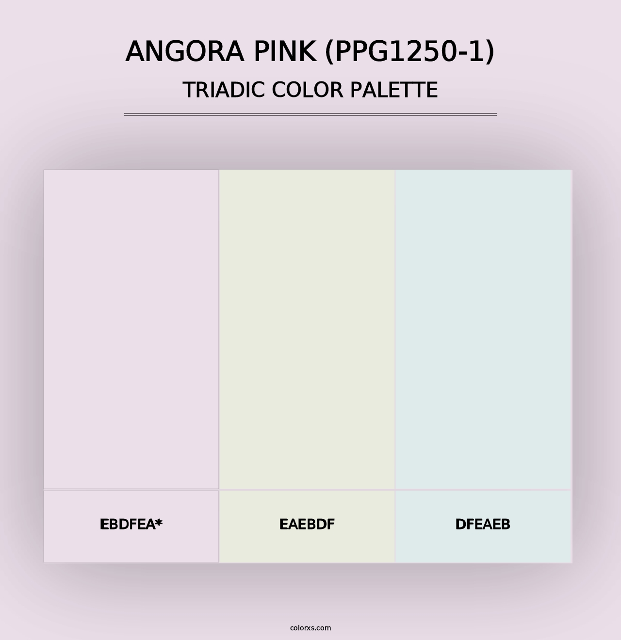 Angora Pink (PPG1250-1) - Triadic Color Palette