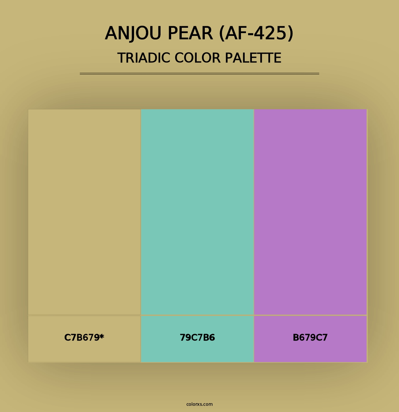 Anjou Pear (AF-425) - Triadic Color Palette