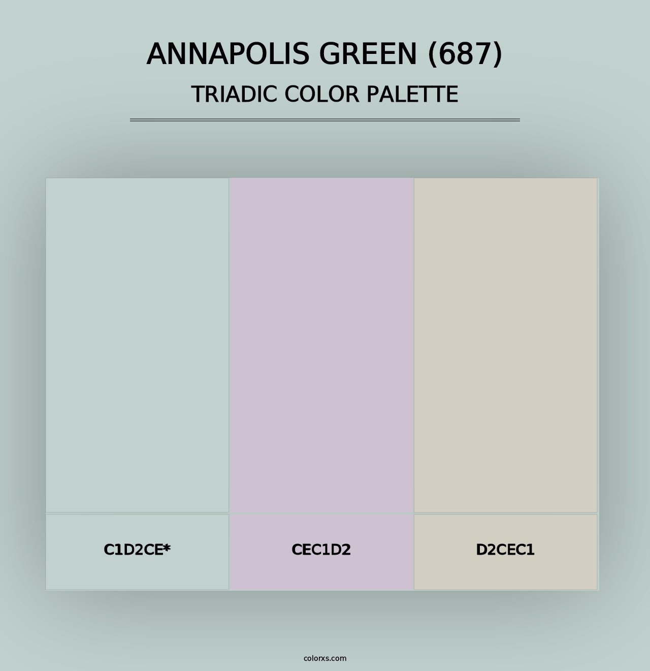 Annapolis Green (687) - Triadic Color Palette