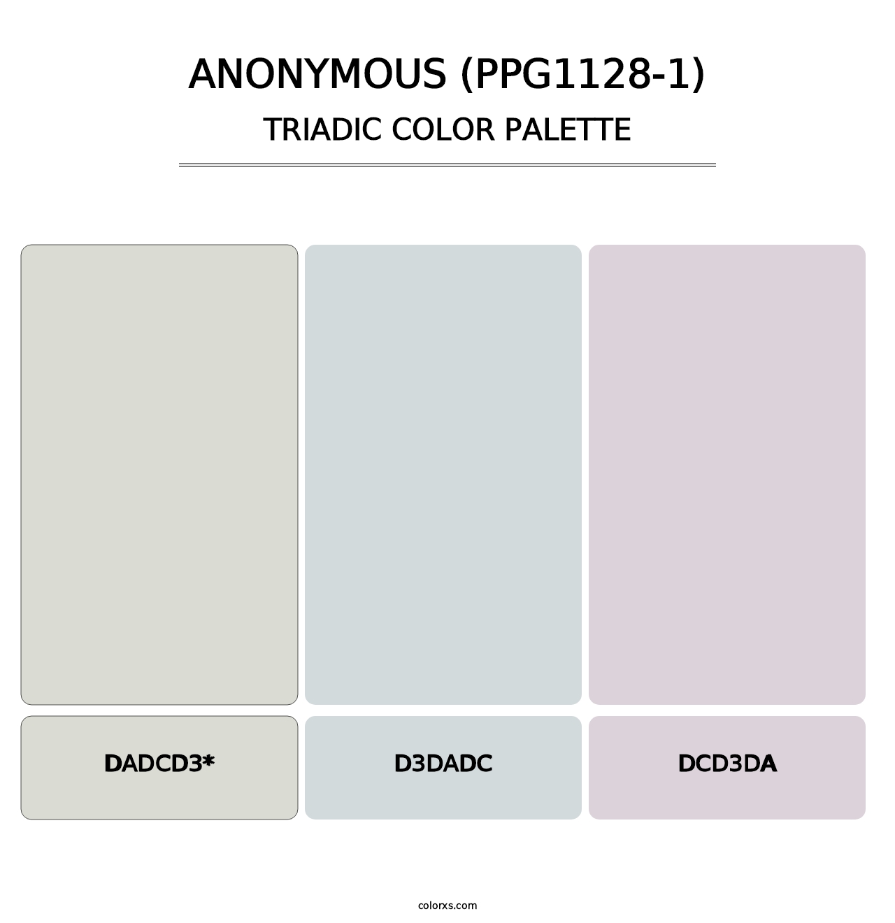 Anonymous (PPG1128-1) - Triadic Color Palette