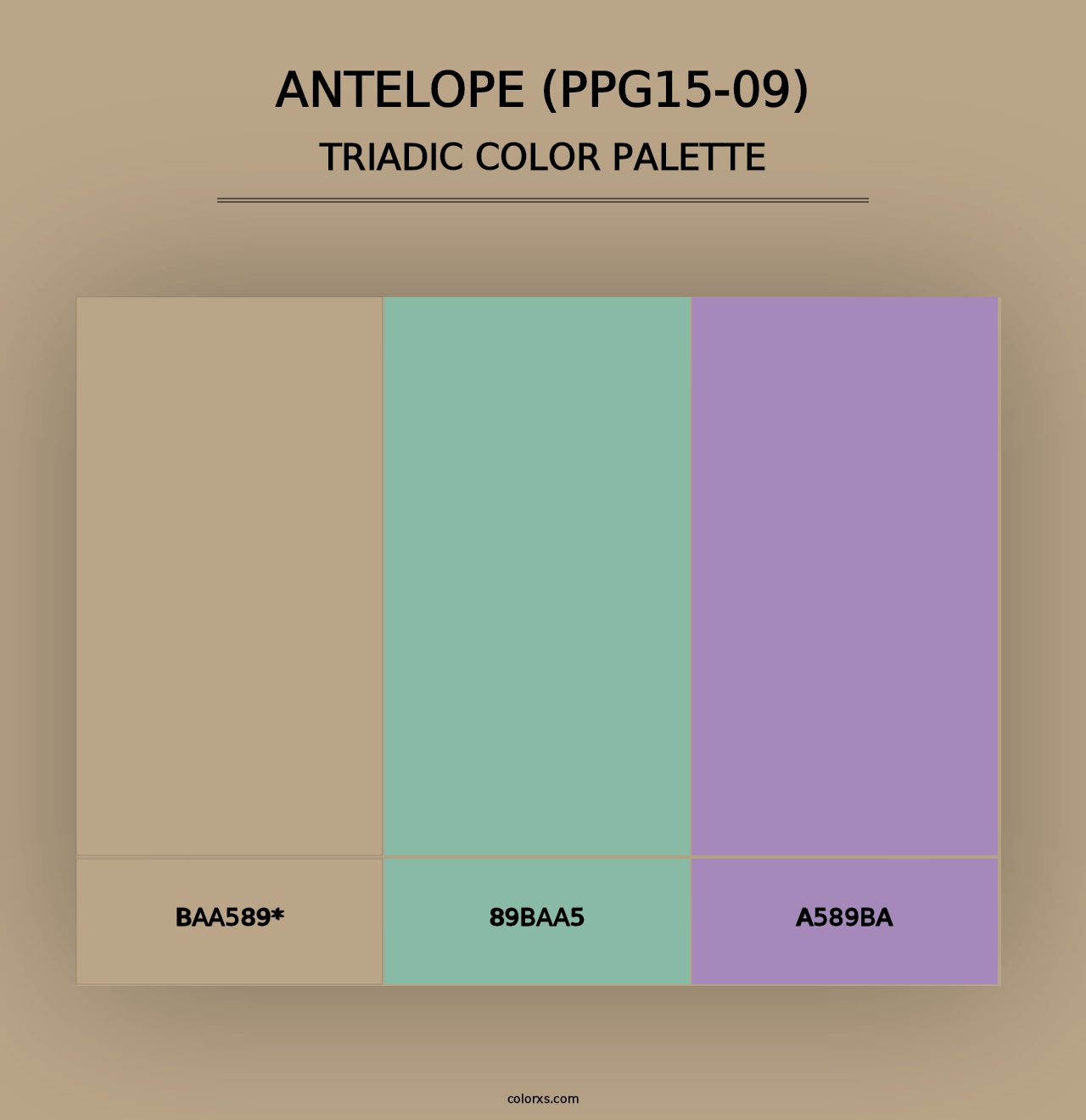 Antelope (PPG15-09) - Triadic Color Palette