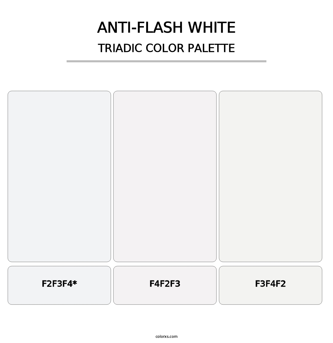 Anti-flash white - Triadic Color Palette