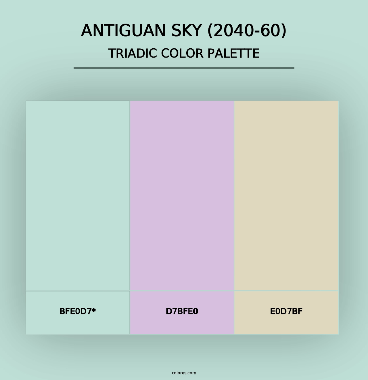 Antiguan Sky (2040-60) - Triadic Color Palette