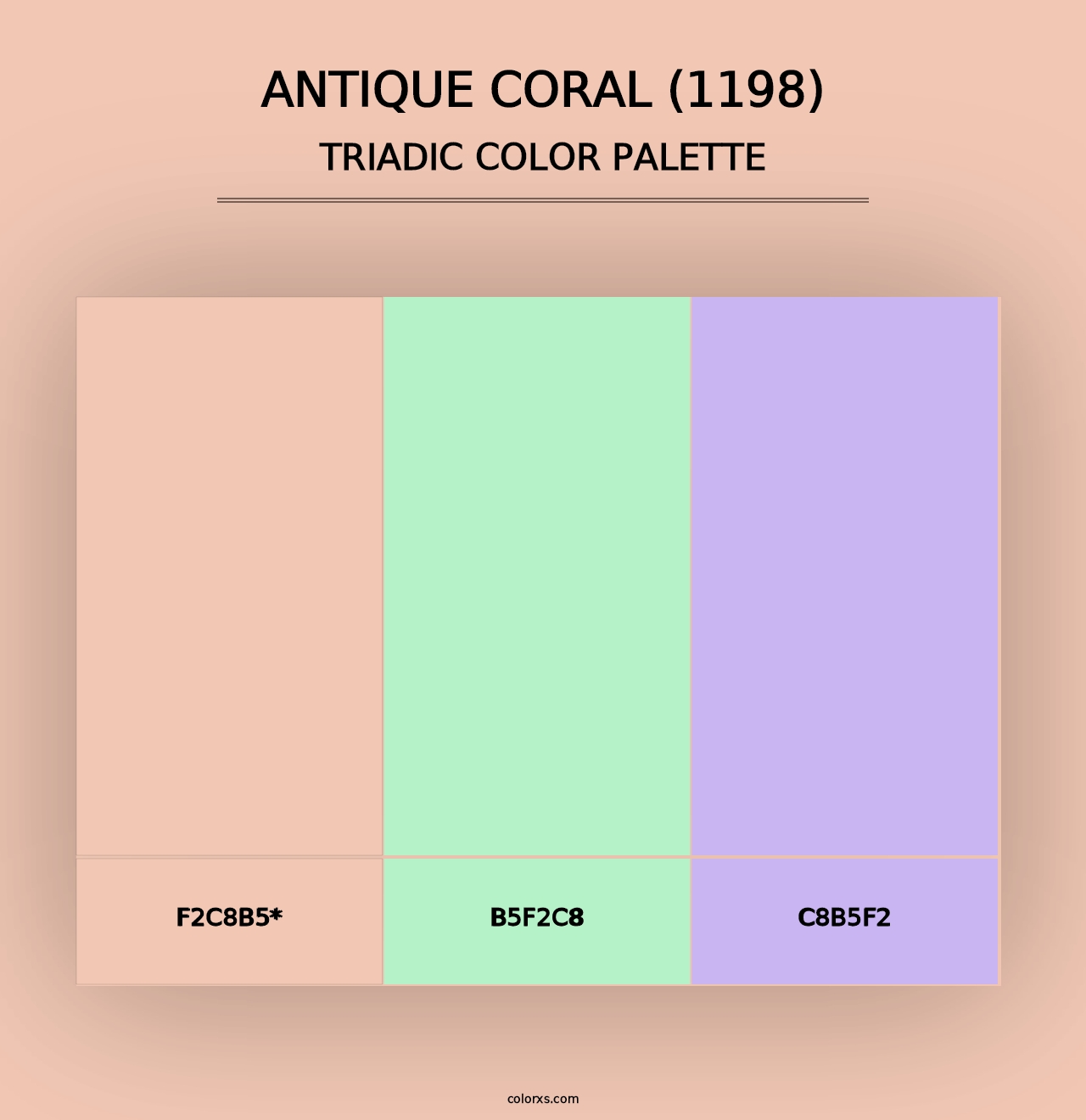 Antique Coral (1198) - Triadic Color Palette