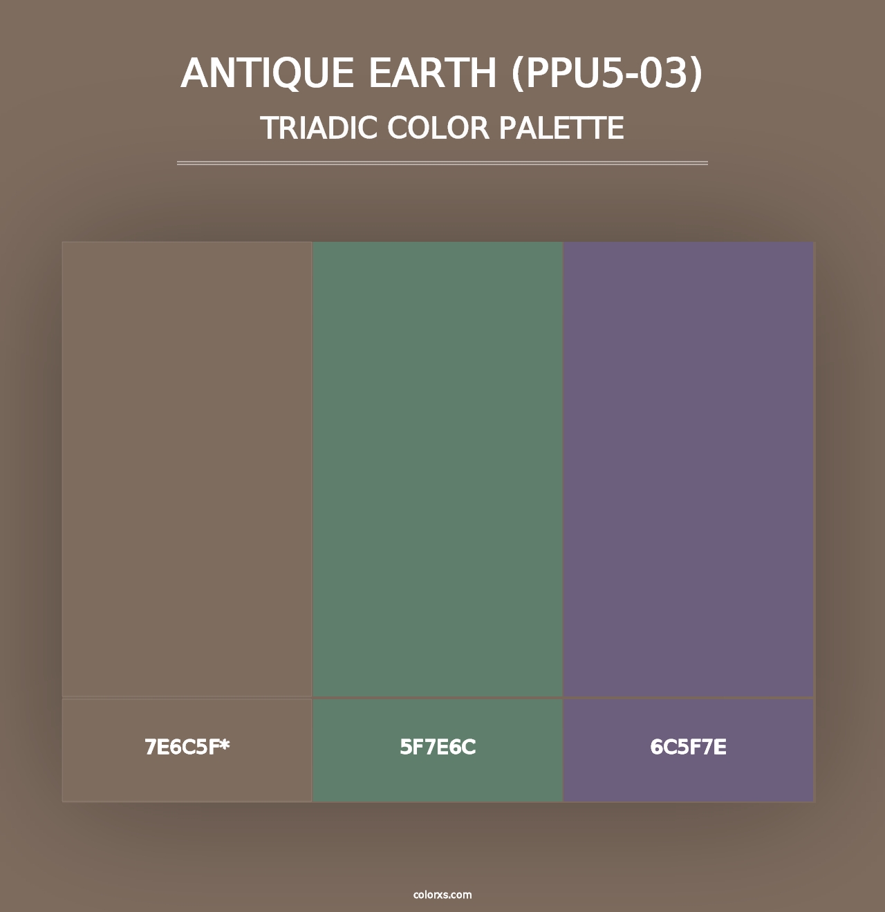 Antique Earth (PPU5-03) - Triadic Color Palette