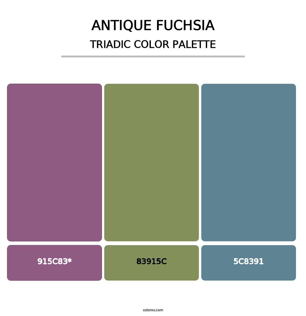 Antique Fuchsia - Triadic Color Palette