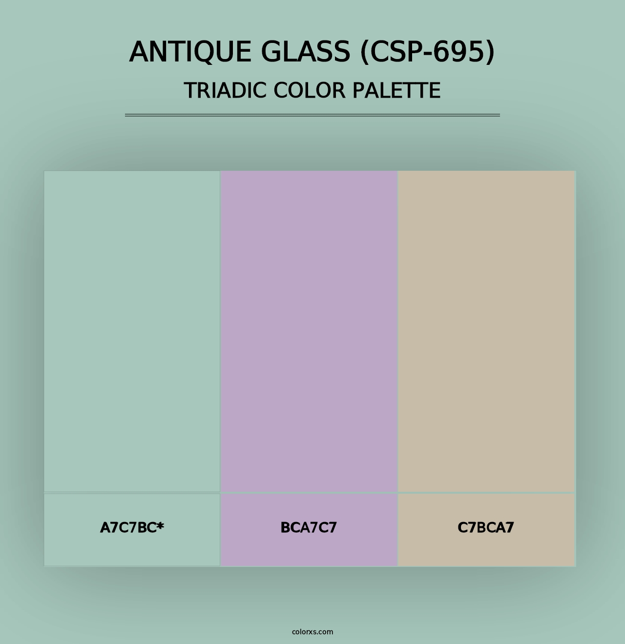 Antique Glass (CSP-695) - Triadic Color Palette