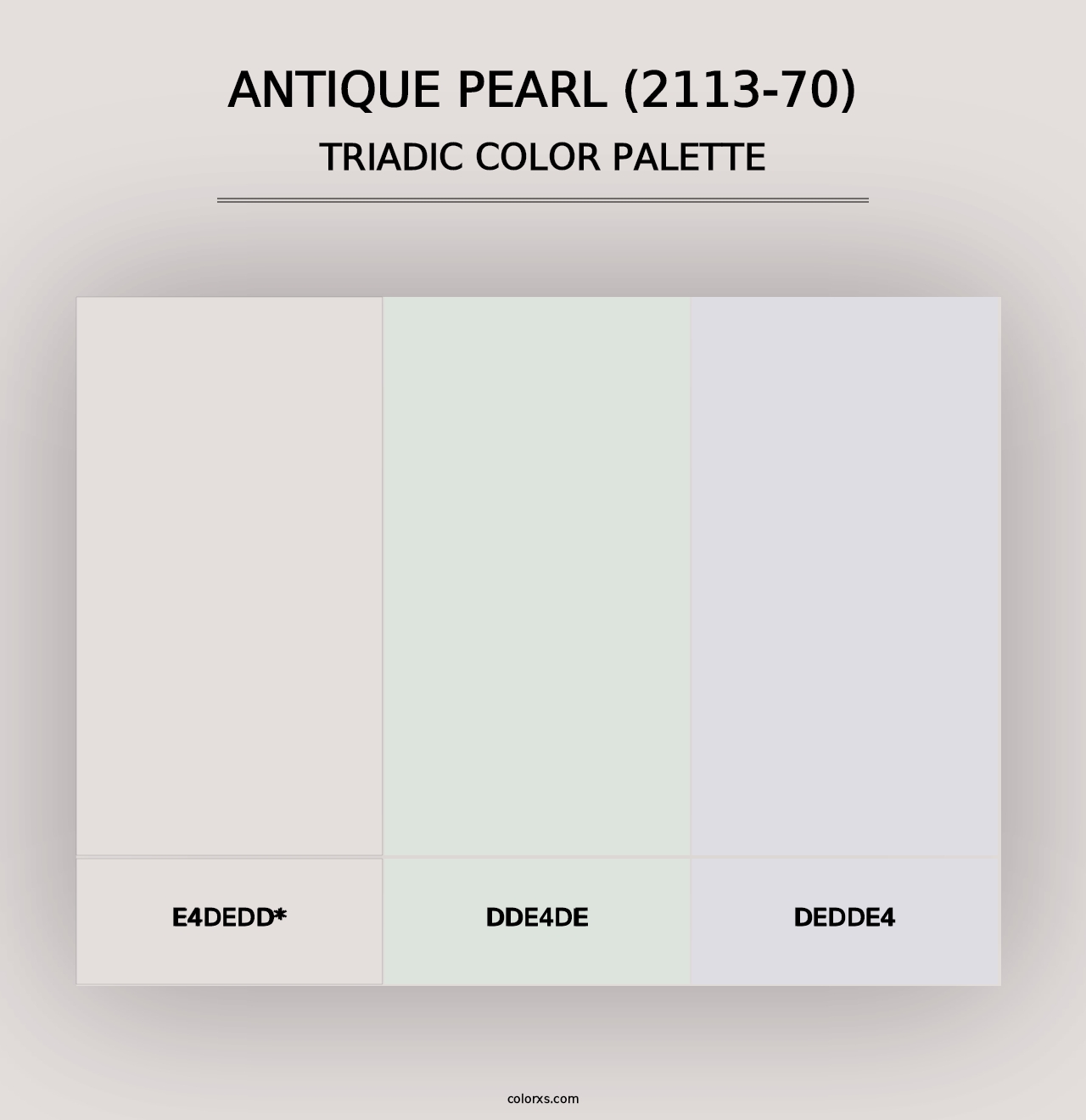 Antique Pearl (2113-70) - Triadic Color Palette