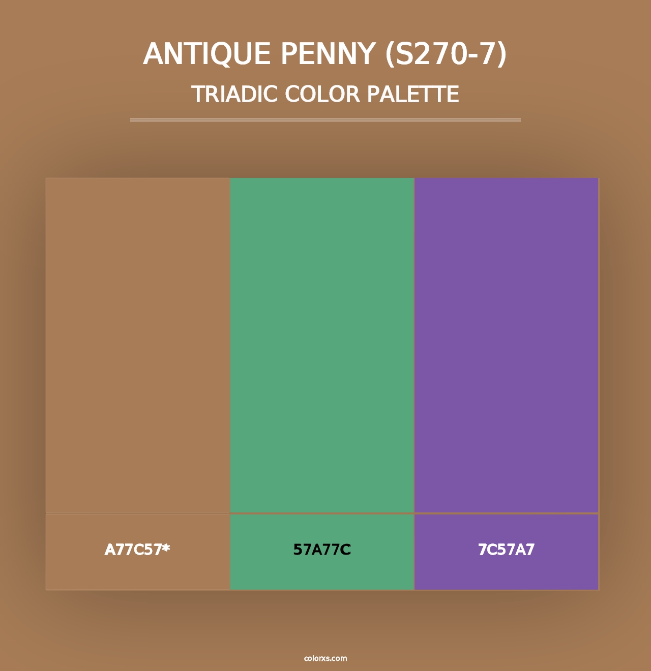 Antique Penny (S270-7) - Triadic Color Palette