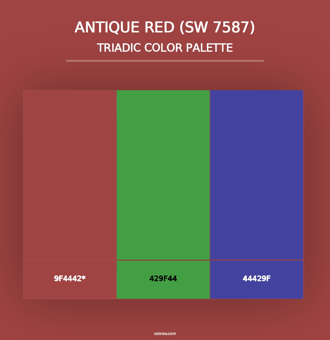 Antique Red (SW 7587) - Triadic Color Palette