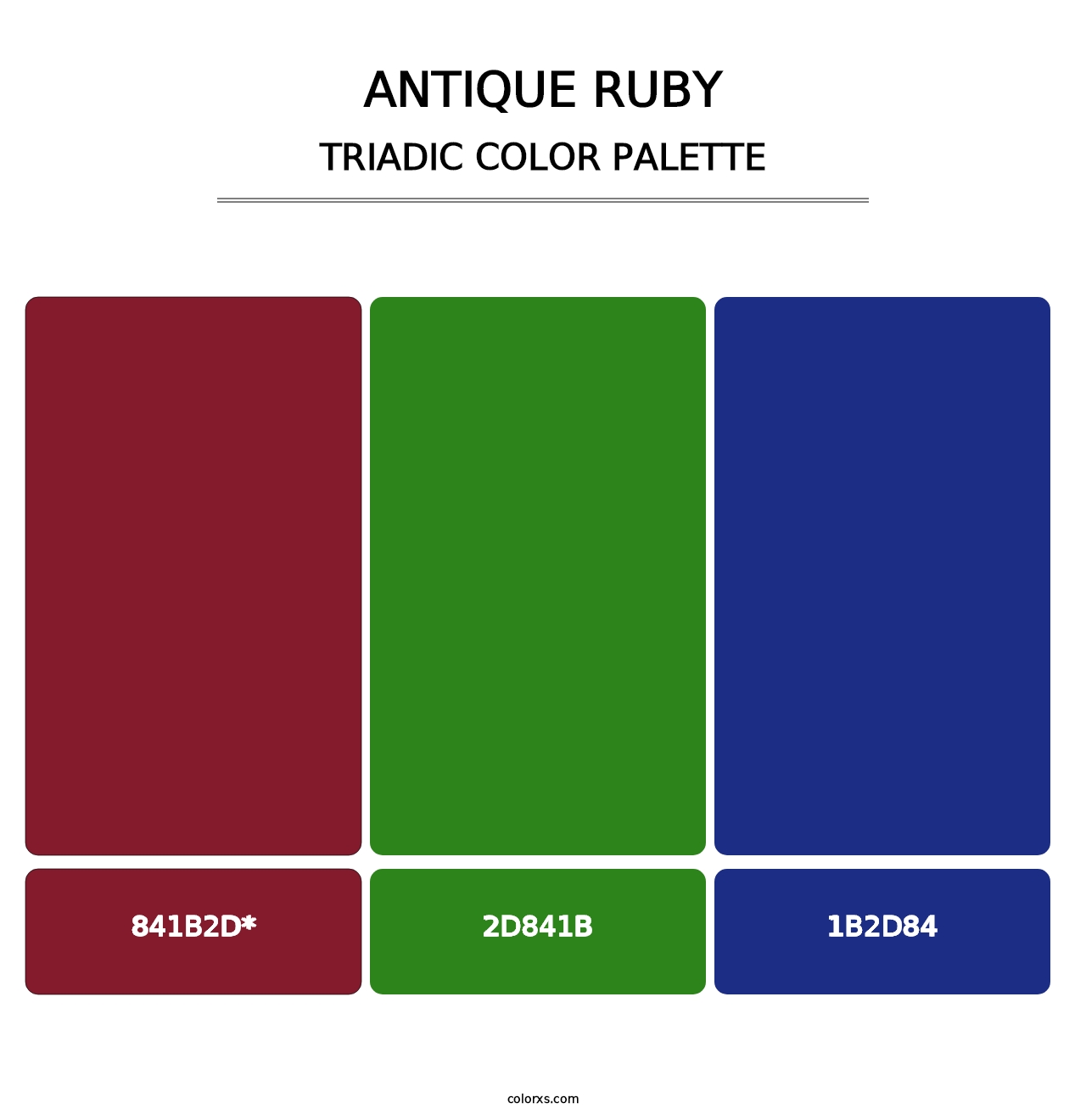 Antique Ruby - Triadic Color Palette