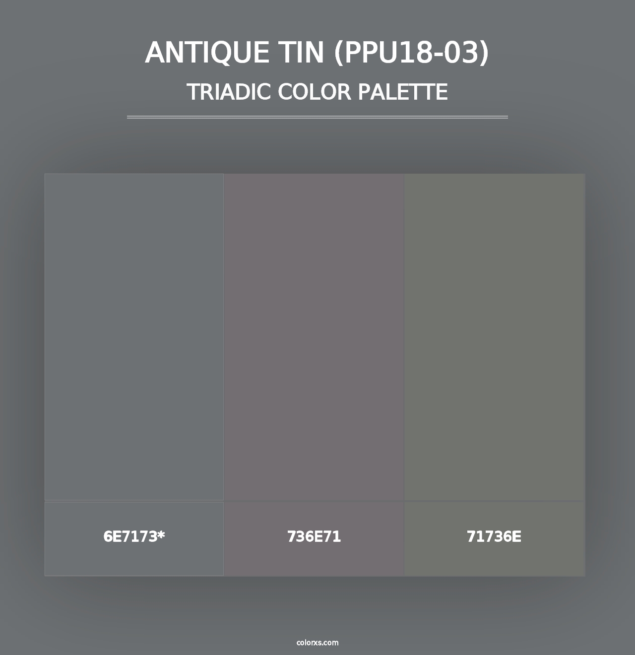 Antique Tin (PPU18-03) - Triadic Color Palette