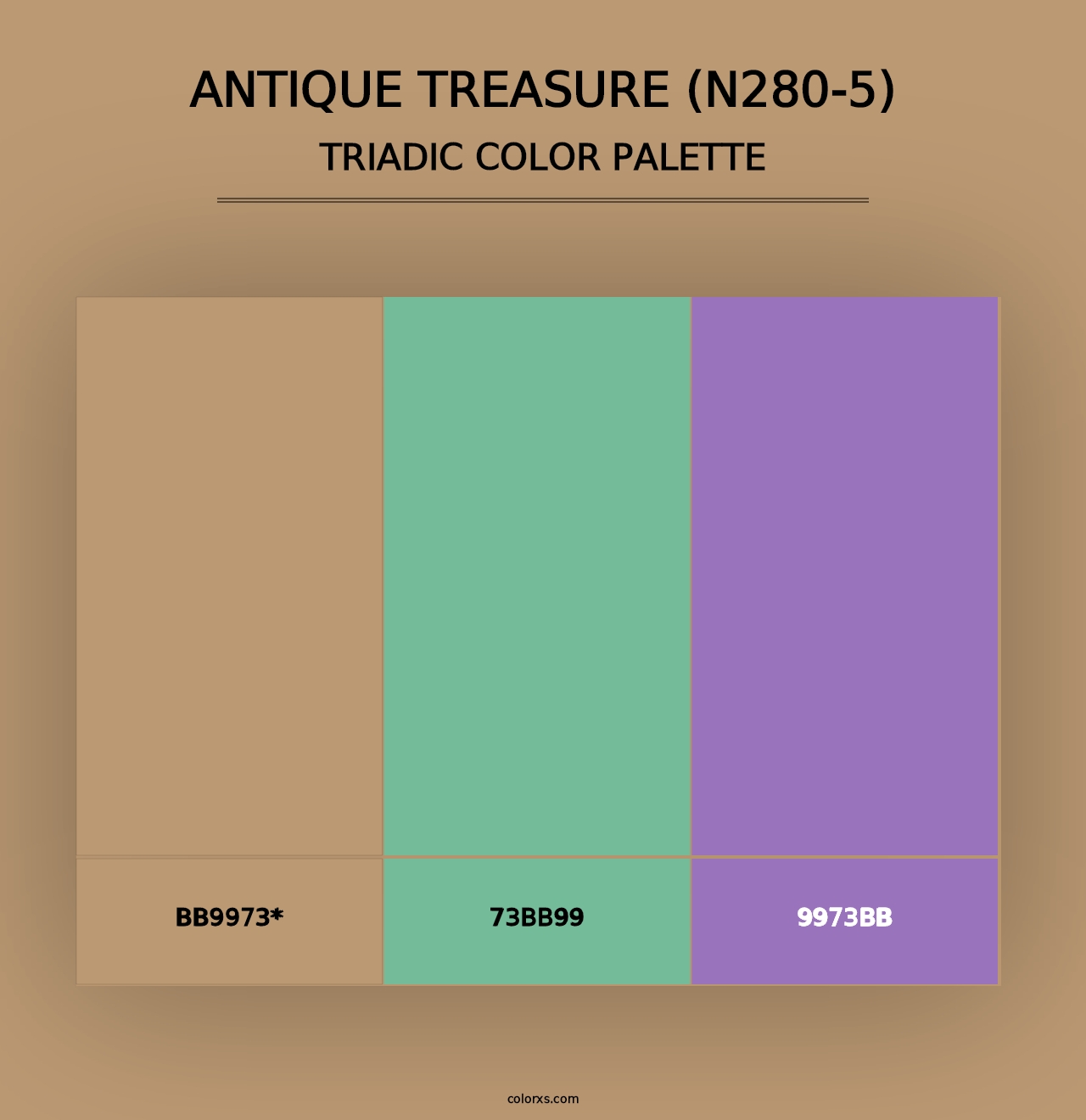 Antique Treasure (N280-5) - Triadic Color Palette