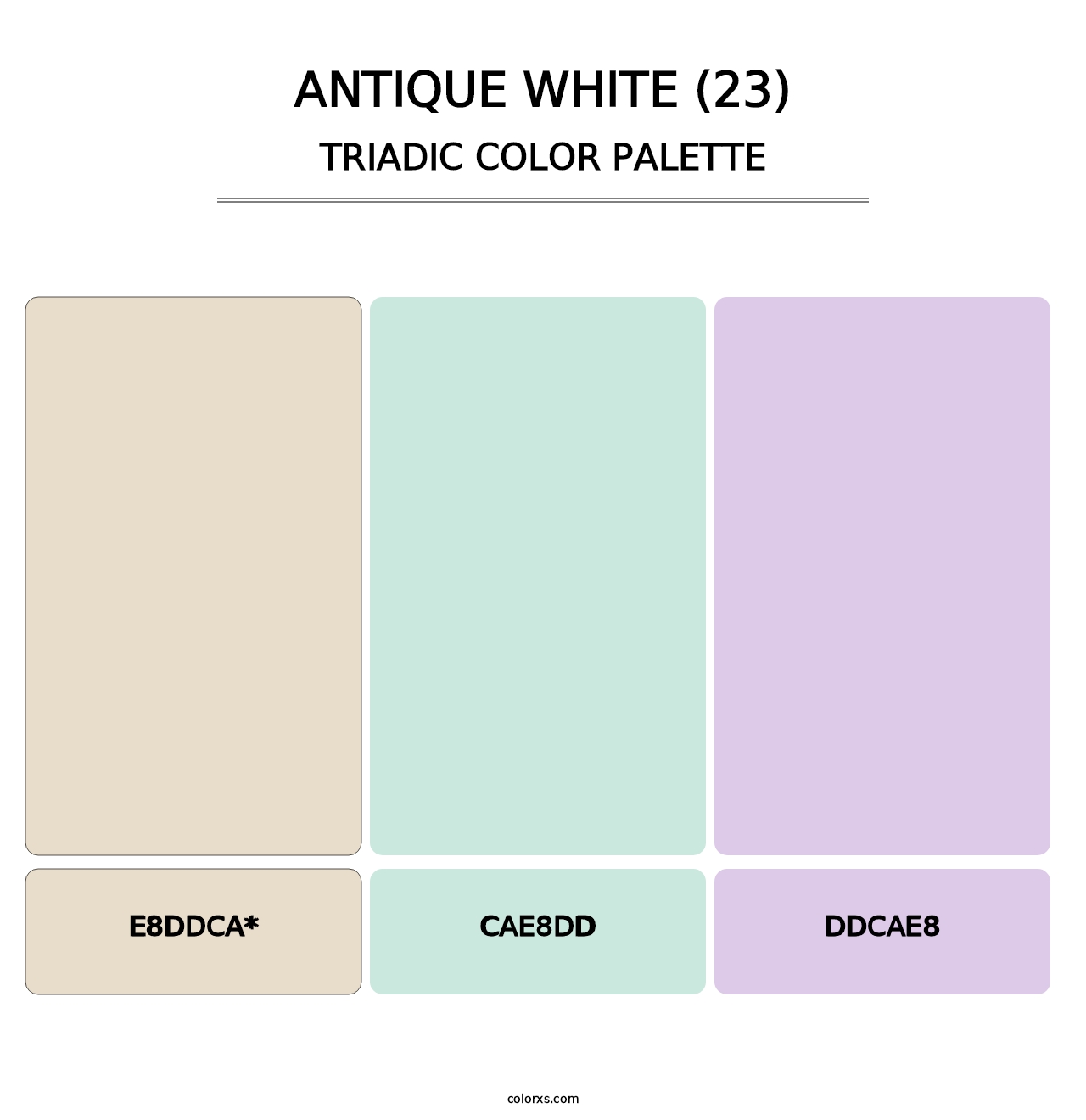 Antique White (23) - Triadic Color Palette