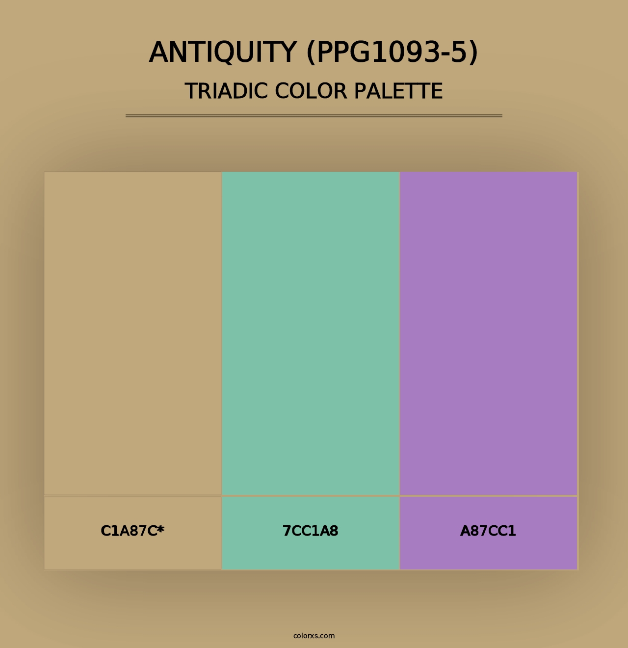 Antiquity (PPG1093-5) - Triadic Color Palette