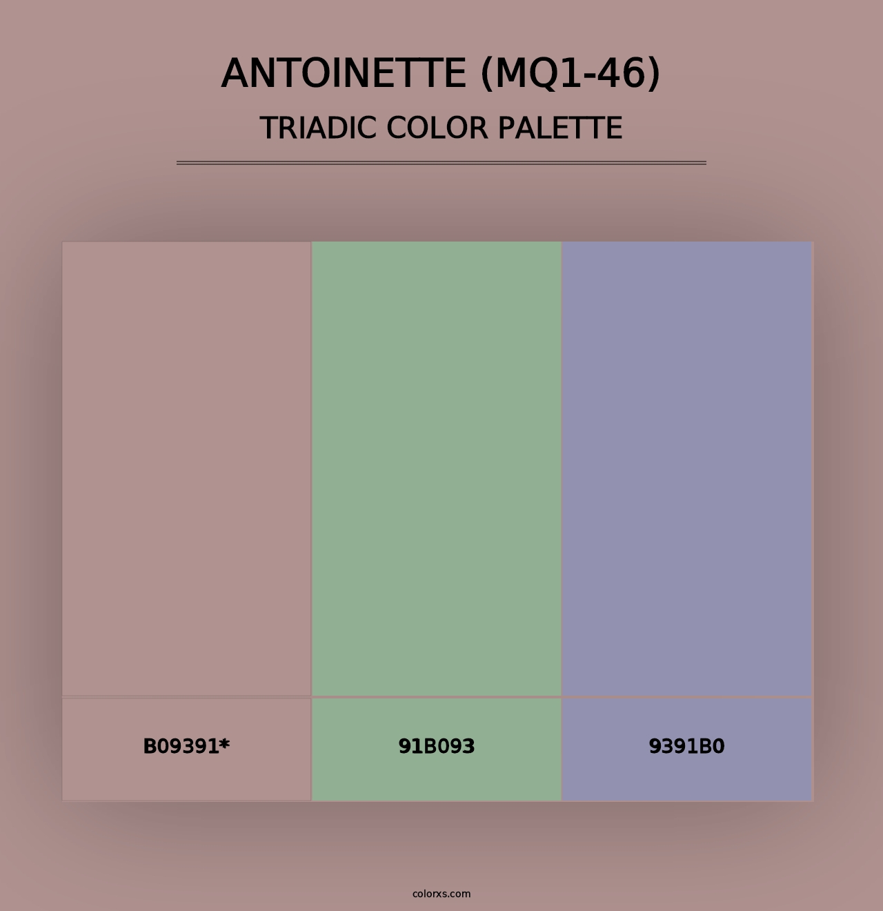 Antoinette (MQ1-46) - Triadic Color Palette