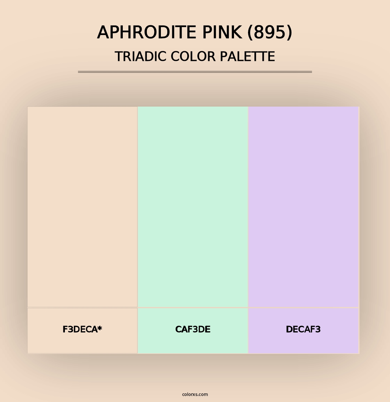 Aphrodite Pink (895) - Triadic Color Palette