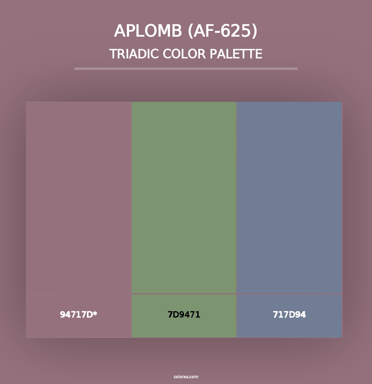 Aplomb (AF-625) - Triadic Color Palette