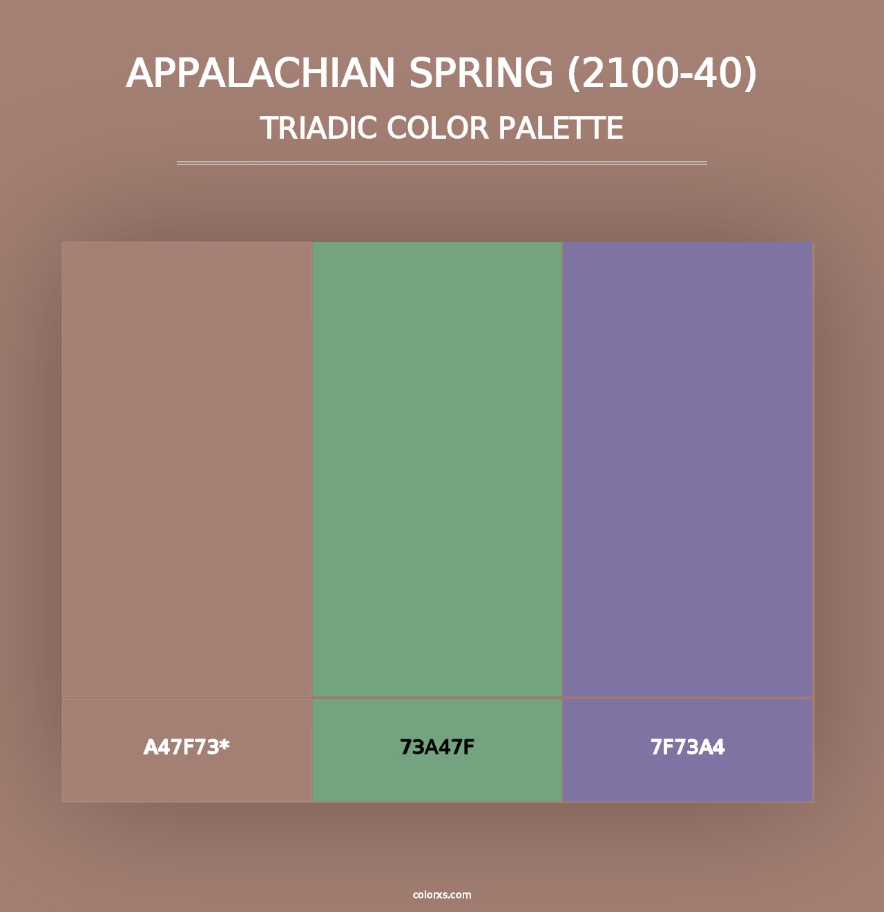 Appalachian Spring (2100-40) - Triadic Color Palette