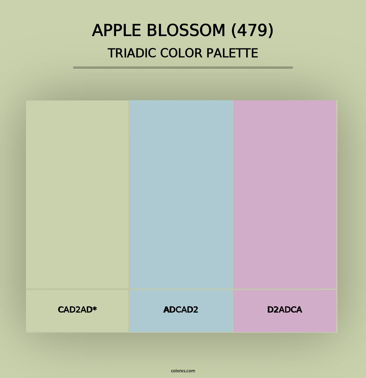 Apple Blossom (479) - Triadic Color Palette