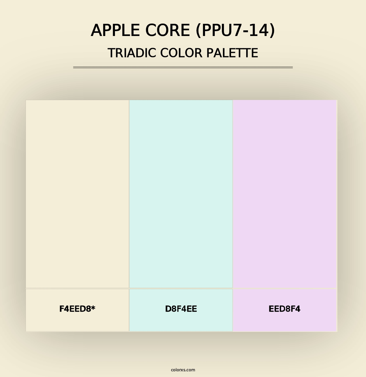 Apple Core (PPU7-14) - Triadic Color Palette