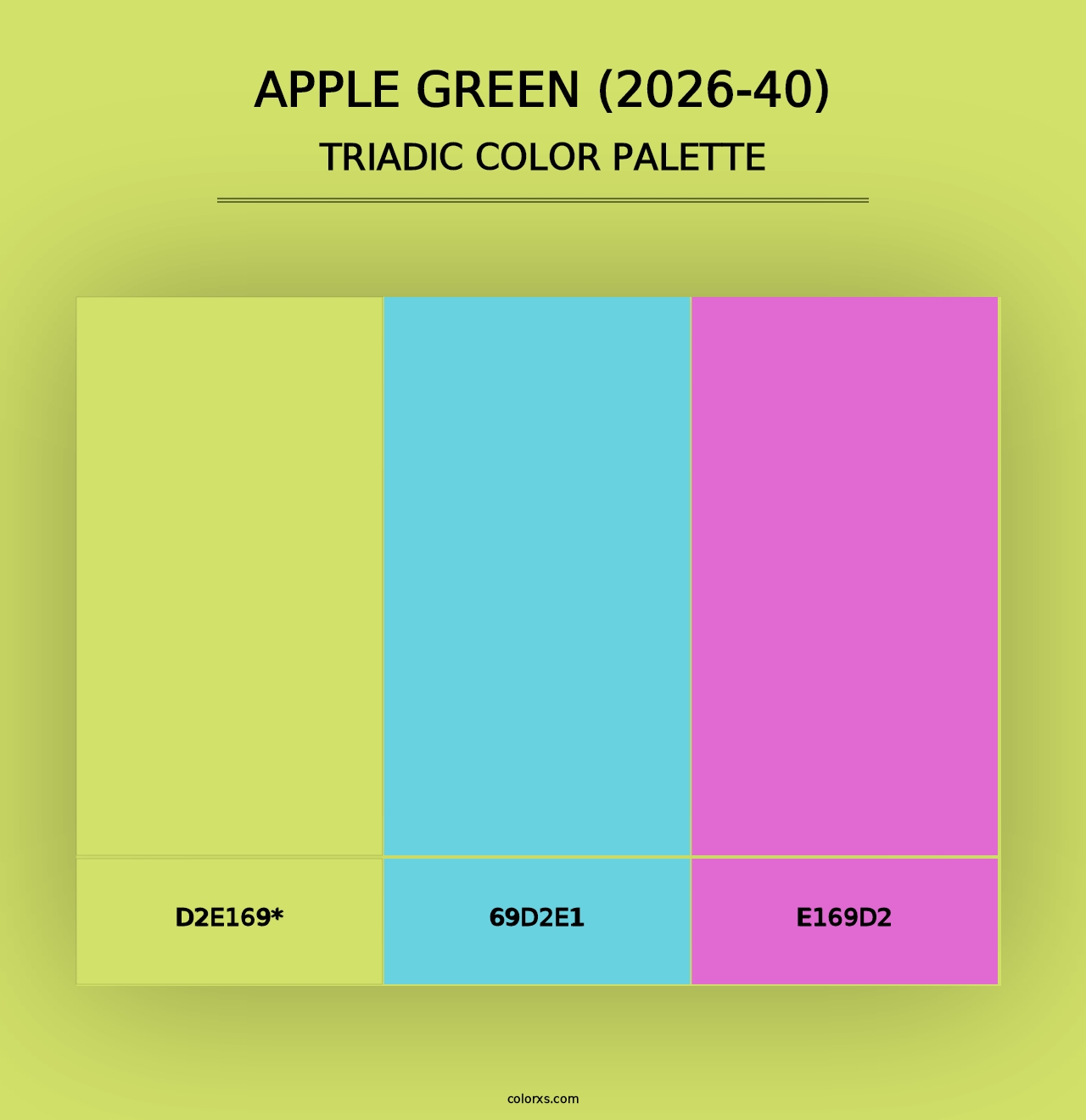 Apple Green (2026-40) - Triadic Color Palette