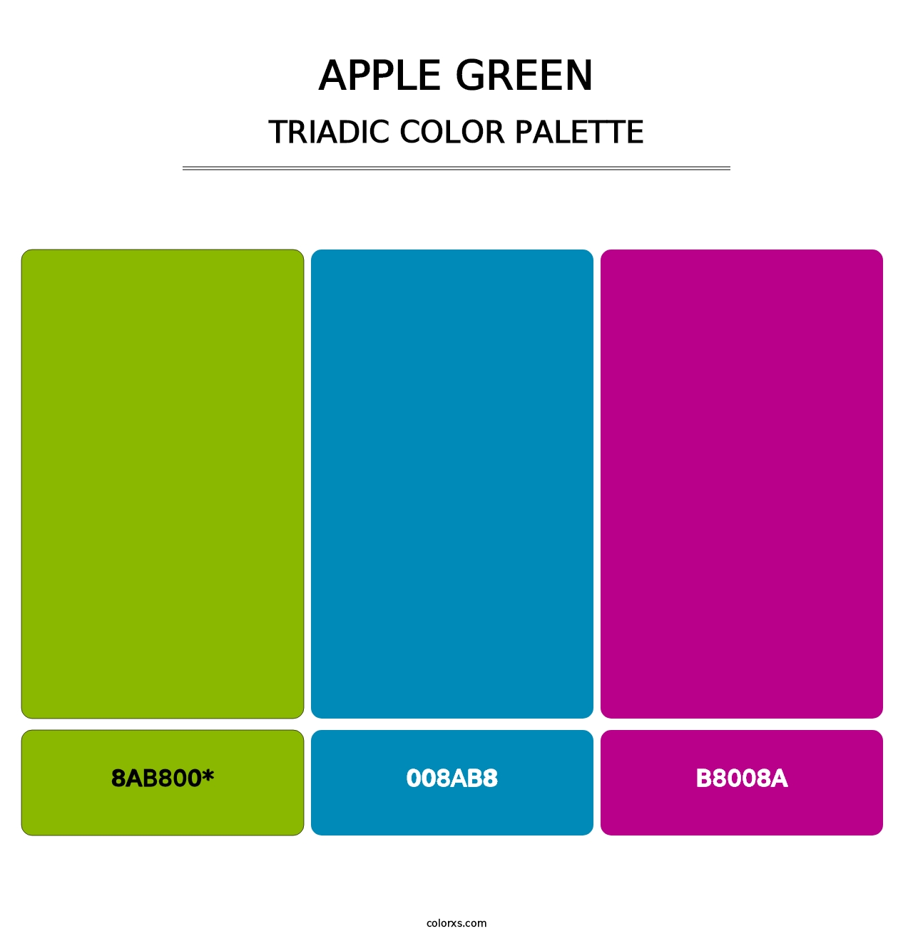 Apple Green - Triadic Color Palette