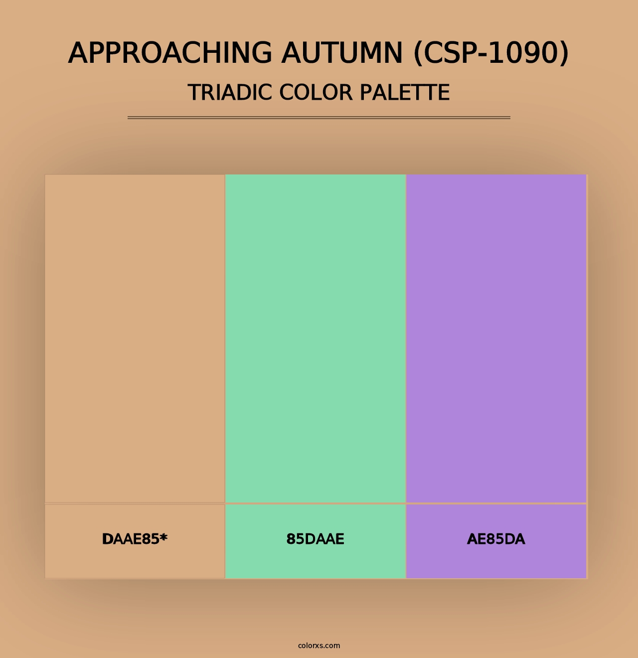 Approaching Autumn (CSP-1090) - Triadic Color Palette