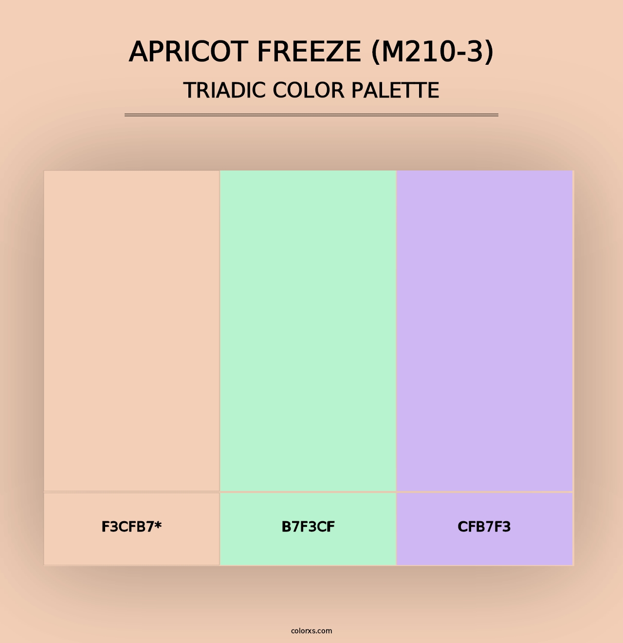 Apricot Freeze (M210-3) - Triadic Color Palette