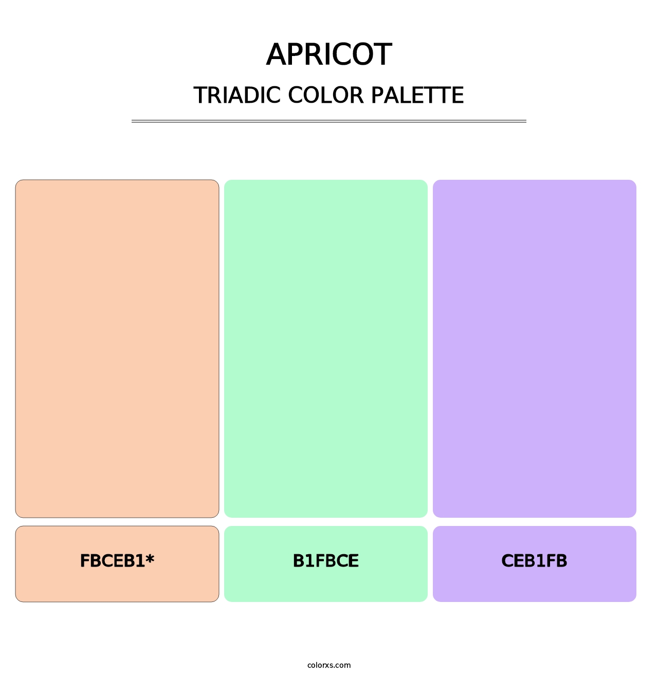 Apricot - Triadic Color Palette