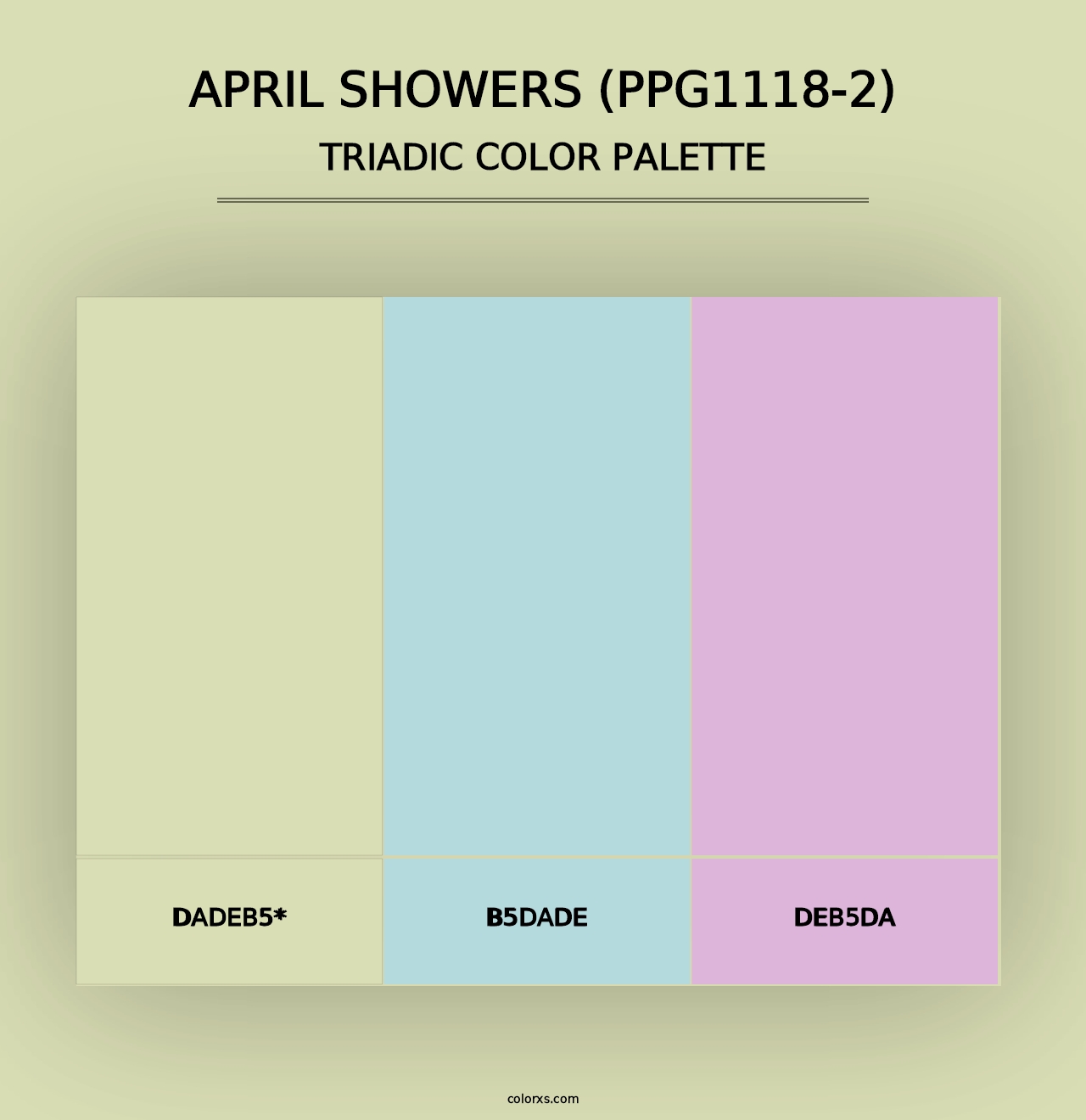 April Showers (PPG1118-2) - Triadic Color Palette