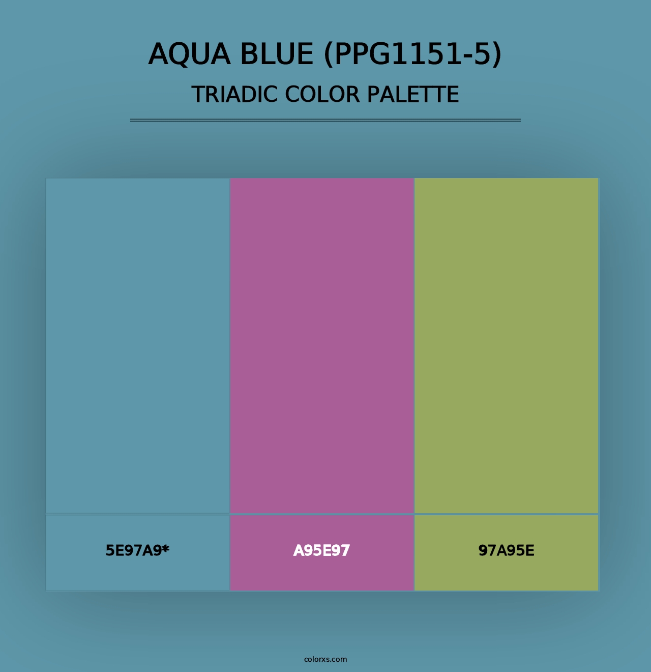 Aqua Blue (PPG1151-5) - Triadic Color Palette