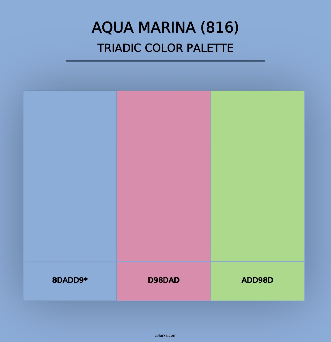 Aqua Marina (816) - Triadic Color Palette