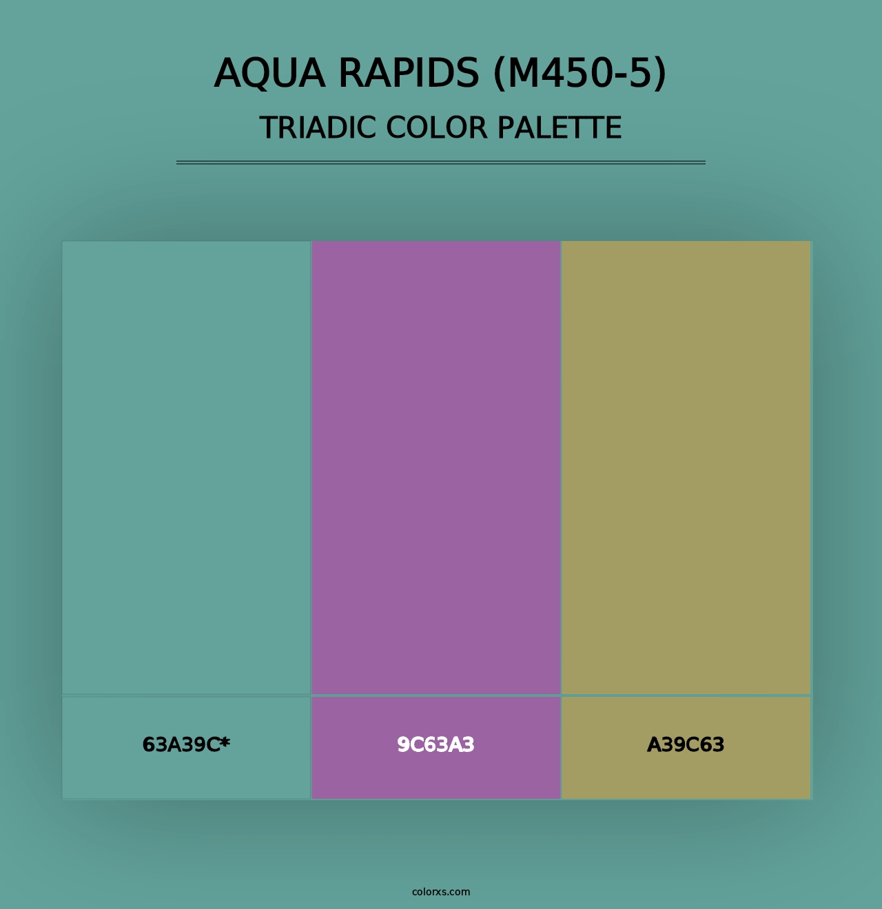 Aqua Rapids (M450-5) - Triadic Color Palette