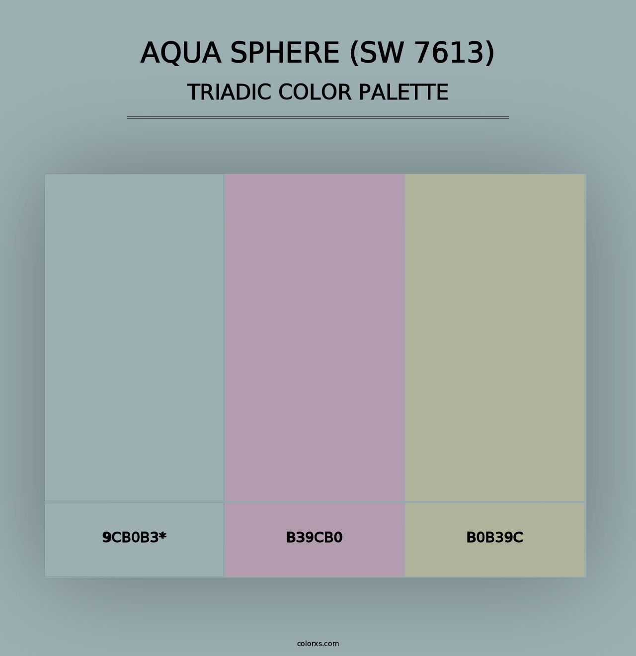 Aqua Sphere (SW 7613) - Triadic Color Palette