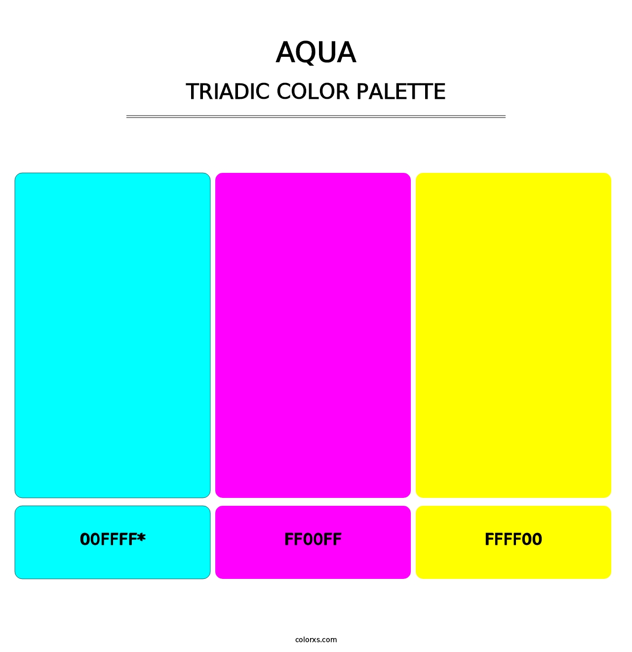 Aqua - Triadic Color Palette