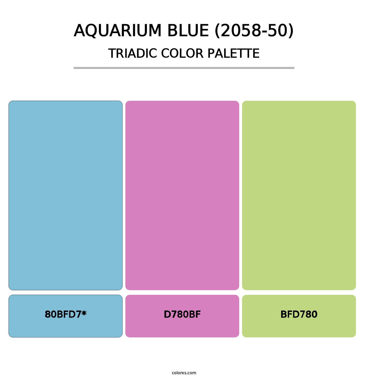 Aquarium Blue (2058-50) - Triadic Color Palette