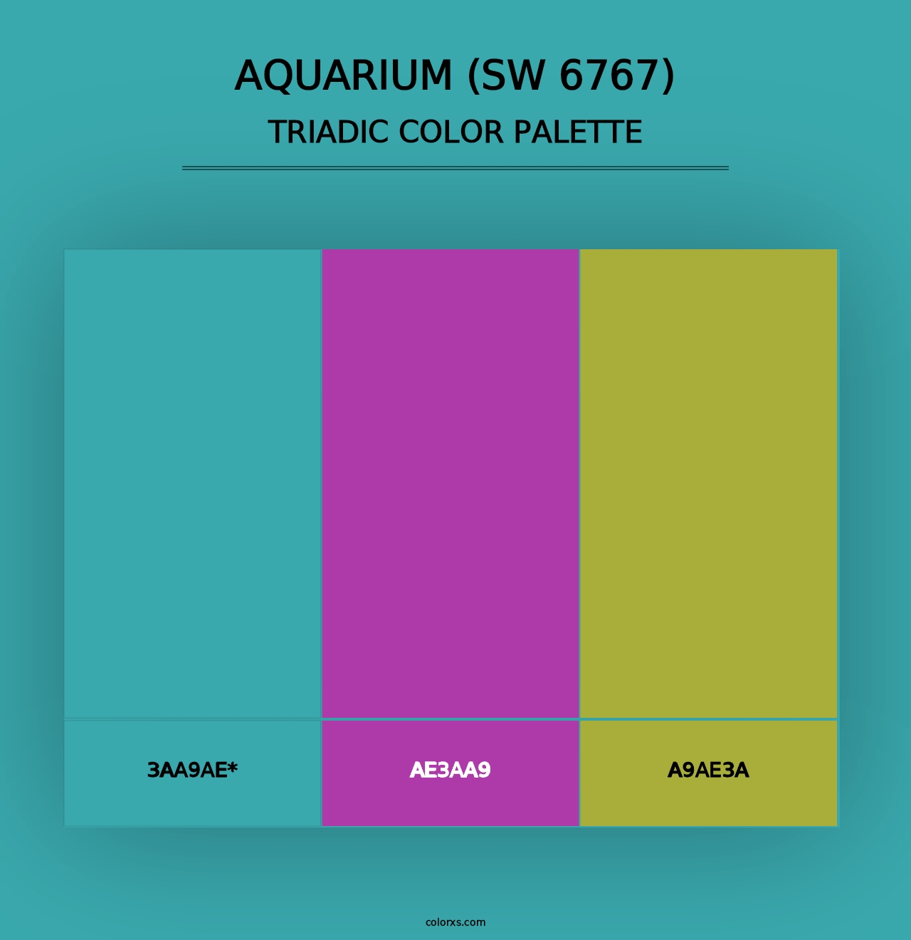 Aquarium (SW 6767) - Triadic Color Palette