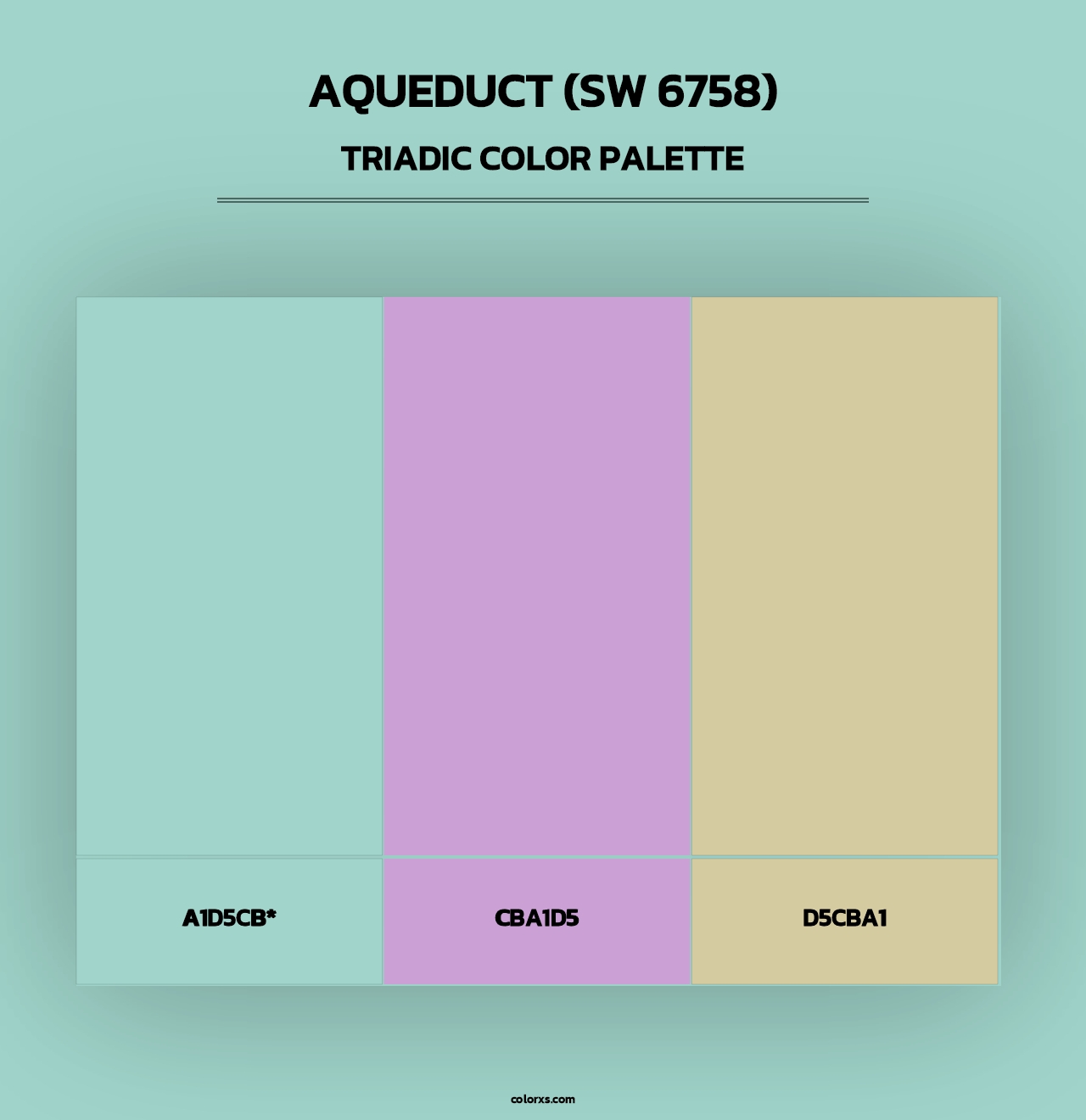 Aqueduct (SW 6758) - Triadic Color Palette